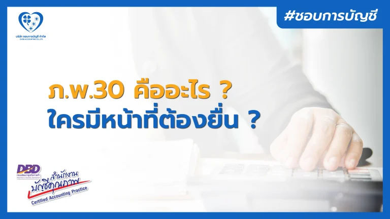 แบบฟอร์มภ.พ.30 คืออะไร ใครหน้าที่ต้องยื่น
