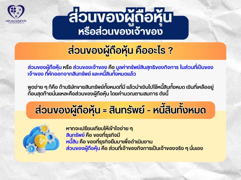 ส่วนของผู้ถือหุ้น และส่วนของเจ้าของ คืออะไร ?