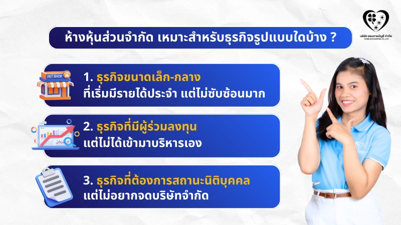ห้างหุ้นส่วนจำกัด เหมาะสำหรับธุรกิจรูปแบบใดบ้าง ?