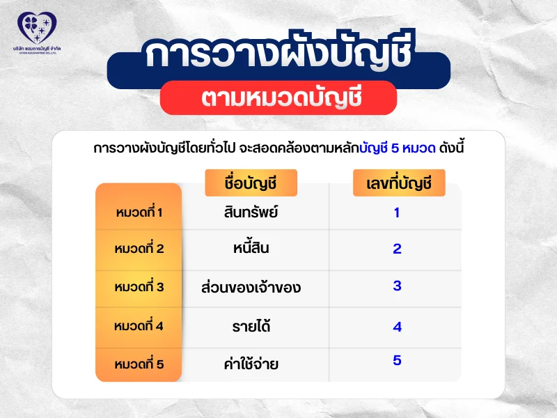 การวางผังบัญชี ตามหมวดบัญชี